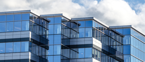 A shot of new office buildings in Moncton, NB, the top-trending city in Canada during 2025’s first quarter.